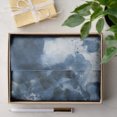 抽象的で青い水彩画の背景 薄葉紙 (ギフト)