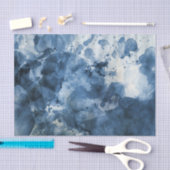 抽象的で青い水彩画の背景 薄葉紙 (クラフト)