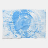 抽象的で青い水彩画の背景、質 キッチンタオル (横)