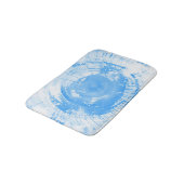 抽象的で青い水彩画の背景、質 バスマット (アングル)