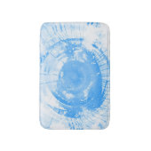 抽象的で青い水彩画の背景、質 バスマット (正面縦)