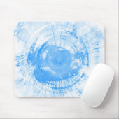 抽象的で青い水彩画の背景、質 マウスパッド (マウス)