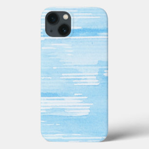 抽象的で青い水彩画の背景、質。 2 iPhone 13ケース