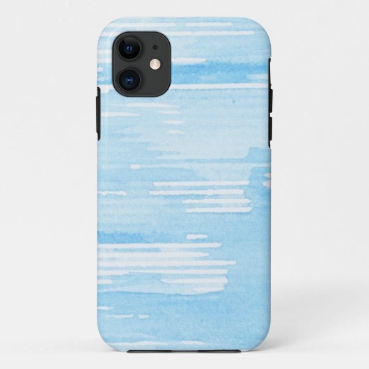 抽象的で青い水彩画の背景、質 Case-Mate iPhoneケース (裏面)