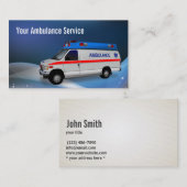 抽象的で青い波の救急業務の名刺 名刺 (正面/裏面)