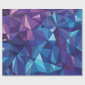 抽象的で青い紫色の多角形のデザイン ラッピングペーパー (フラット)