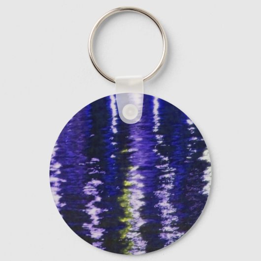 抽象的で青いKeychain キーホルダー (正面)