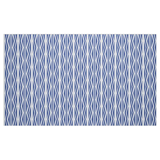 抽象的で青く白く幾何学的なパターン ファブリック (ファットクウォーター)