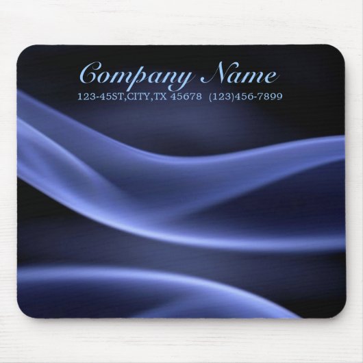 抽象的で黒い濃紺のモダンのミニマリスト マウスパッド (正面)