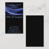 抽象的で黒い濃紺のモダンのミニマリスト 割引カード (正面/裏面)