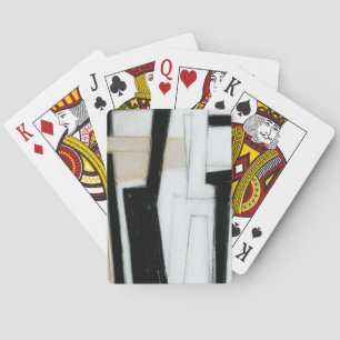 抽象的で黒く及び白い絵画 トランプ