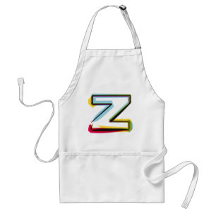 抽象的で、多彩な手紙Z スタンダードエプロン