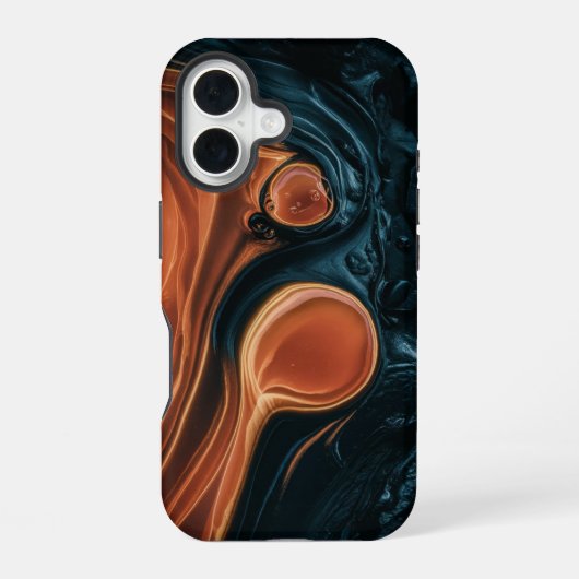 抽象的なうずまきデザイン iPhone 16ケース (裏面)