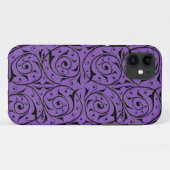 抽象的なうねる蔦 紫と黒 Case-Mate iPhoneケース (裏面(横))