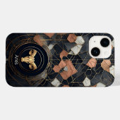 抽象的なおひつじ座の星座イラスト モダン Case-Mate iPhoneケース (裏面 (横))