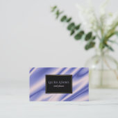 抽象的なすみれ色の絹は質を振ります 名刺 (スタンド正面)