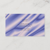 抽象的なすみれ色の絹は質を振ります 名刺 (裏面)