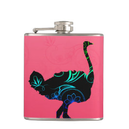 抽象的なだちょうのビニールの包まれたなフラスコ フラスク