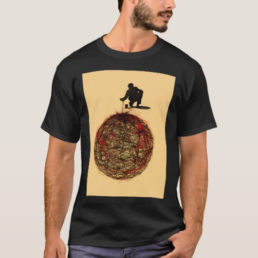 抽象的なつながり Tシャツ (正面)