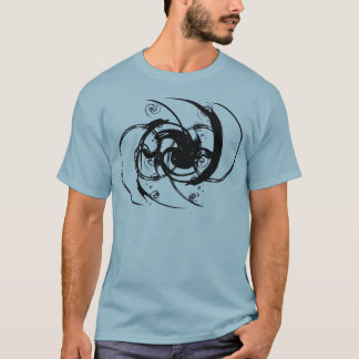 抽象的なねじれ Tシャツ