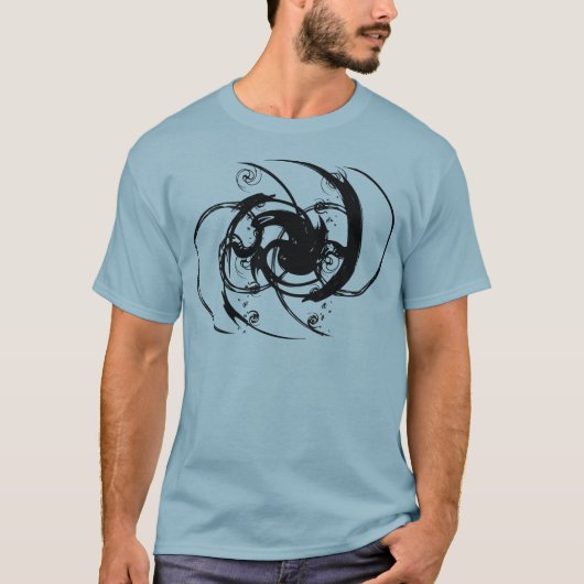 抽象的なねじれ Tシャツ (正面)