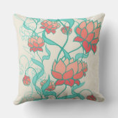 抽象的なはすパターン クッション (裏面)