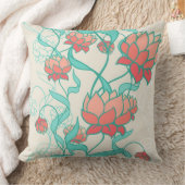 抽象的なはすパターン クッション (ブランケット)