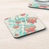 抽象的なはすパターン コースター (左側)