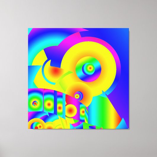 抽象的なひまわり キャンバスプリント (正面)