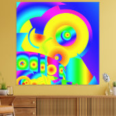 抽象的なひまわり キャンバスプリント (インサイチュ (リビング))