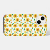 抽象的なひまわり  iPhoneケース (裏面横)