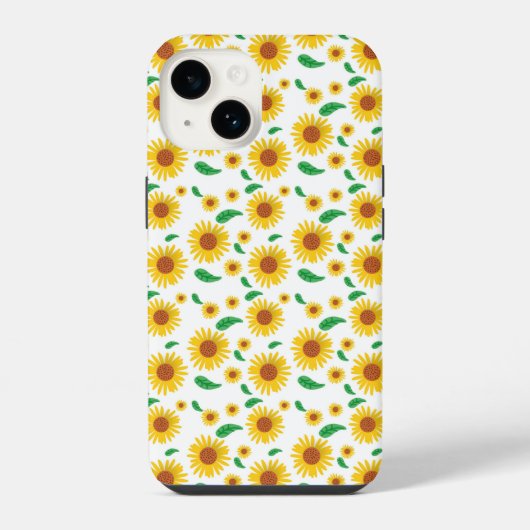 抽象的なひまわり  iPhoneケース (裏面)