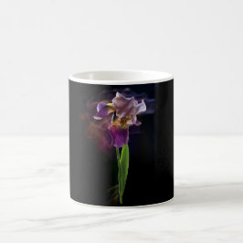 抽象的なアイリスフラワー - エレガントな花の芸術 コーヒーマグカップ