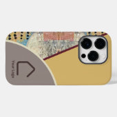 抽象的なアクセントを備えたニュートラルな優雅さのロゴ Case-Mate iPhoneケース (裏面 (横))