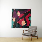 抽象的なアクリル現代絵画の断片。カラフル タペストリー (インサイチュ)