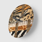 抽象的なアフリカの種族のデザイン3 ラウンド壁時計 (傾斜)