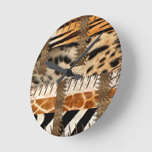 抽象的なアフリカの種族のデザイン3 ラウンド壁時計 (傾斜)
