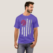 抽象的なアメリカ国旗ダーツアート - ダーツ Tシャツ (正面フル)