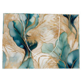 抽象的なアルコールインクにゴールドのアクセントを添えて ラージペーパーバッグ (裏面)