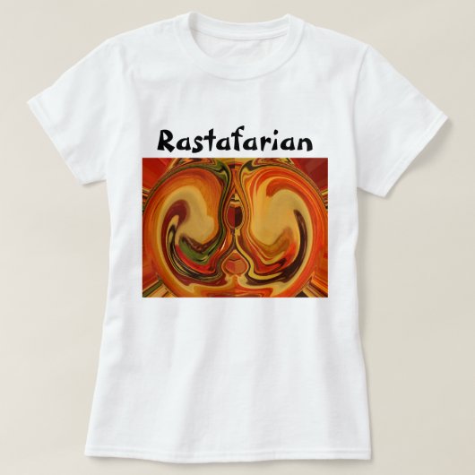 抽象的なアーストーン スワール アート プリント Tシャツ (デザイン正面)