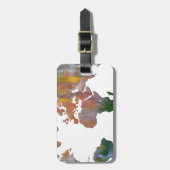 抽象的なアース・アート ラゲッジタグ (正面縦)