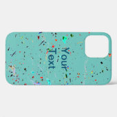 抽象的なアートのペイントスプラッシュ カスタムカラー Case-Mate iPhoneケース (裏面 (横))
