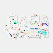 抽象的なアートの絵の具の飛沫と斑点 フェイバーボックス (折り畳みなし)