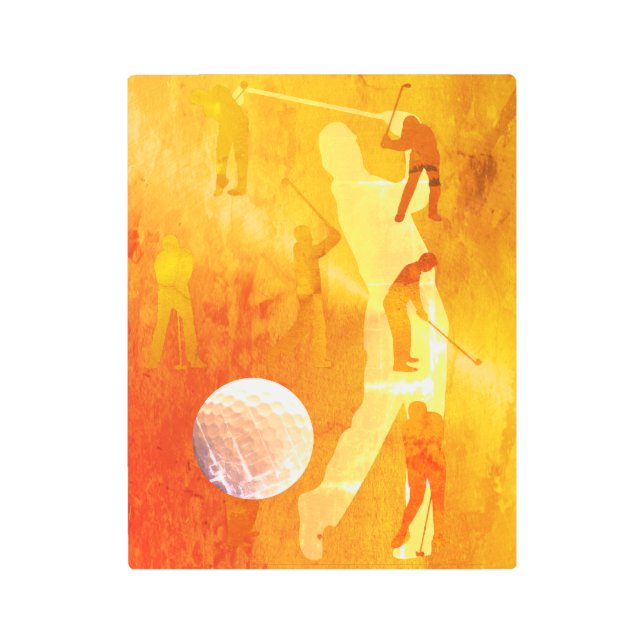 抽象的なアートワークのゴルフ振動金属の壁の芸術 メタルプリント (正面)