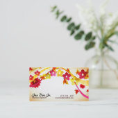 抽象的なアートワークの名刺 名刺 (スタンド正面)