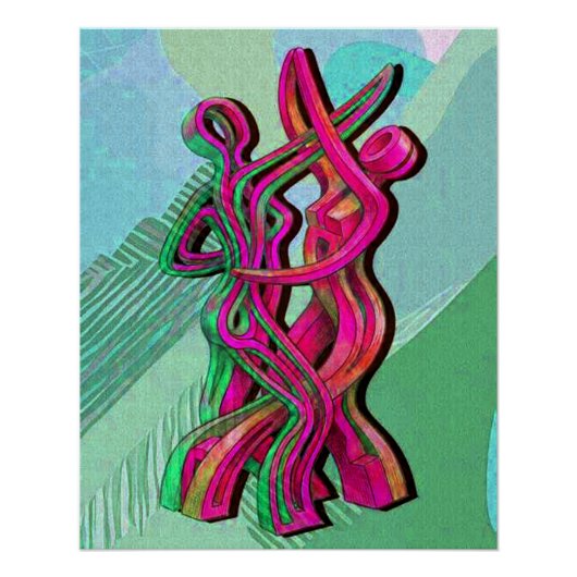 抽象的なアート作品 ポスター (正面)