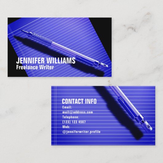 抽象的なイメージの作家のスタイルの一見 名刺 (正面/裏面)