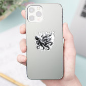 抽象的なインクの流体 たこ クラーケン シール (スマートフォン)