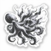 抽象的なインクの流体 たこ クラーケン シール (正面)