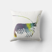 抽象的なエビのシルエット クッション (裏面)